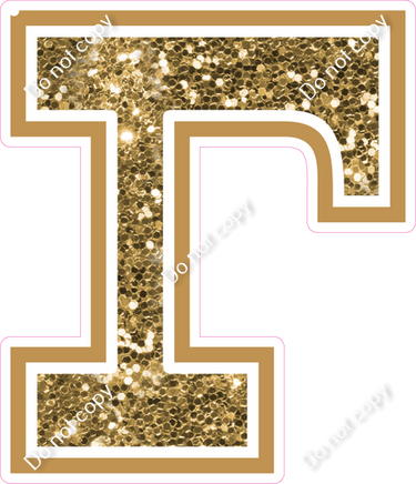 18" Greek Individual Gold Sparkle - Alphabet Pieces Gamma