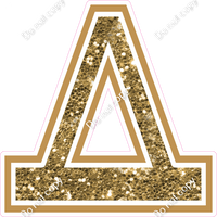 18" Greek Individual Gold Sparkle - Alphabet Pieces Delta