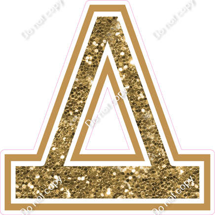 18" Greek Individual Gold Sparkle - Alphabet Pieces Delta