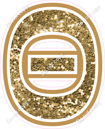 18" Greek Individual Gold Sparkle - Alphabet Pieces Theta