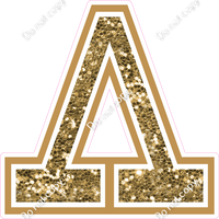 18" Greek Individual Gold Sparkle - Alphabet Pieces Lambda