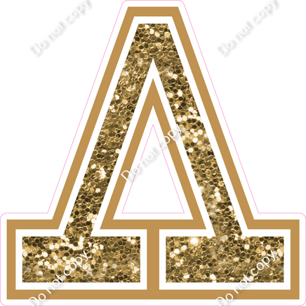 18" Greek Individual Gold Sparkle - Alphabet Pieces Lambda
