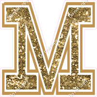 18" Greek Individual Gold Sparkle - Alphabet Pieces Mu