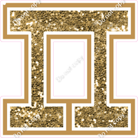 18" Greek Individual Gold Sparkle - Alphabet Pieces Pi
