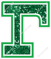 18" Greek Individual Green Sparkle - Alphabet Pieces Gamma
