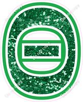 18" Greek Individual Green Sparkle - Alphabet Pieces Theta