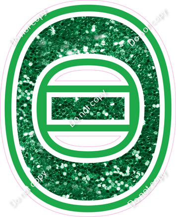 18" Greek Individual Green Sparkle - Alphabet Pieces Theta