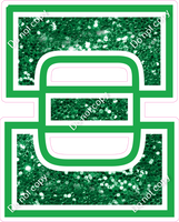 18" Greek Individual Green Sparkle - Alphabet Pieces Xi