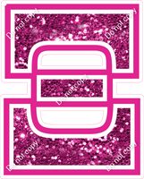 18" Greek Individual Hot Pink Sparkle - Alphabet Pieces Xi