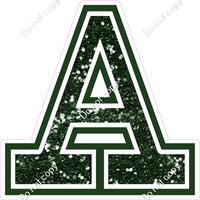 18" Greek Individual Hunter Green Sparkle - Alphabet Pieces Alpha