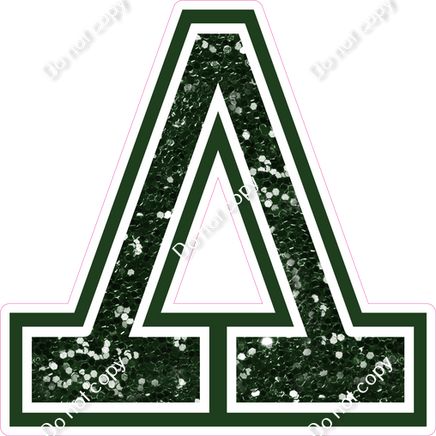 18" Greek Individual Hunter Green Sparkle - Alphabet Pieces Lambda