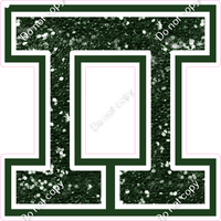 18" Greek Individual Hunter Green Sparkle - Alphabet Pieces Pi