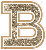 18" Greek Individual Khaki Sparkle - Alphabet Pieces Beta