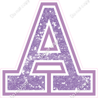 18" Greek Individual Lavender Sparkle - Alphabet Pieces Alpha