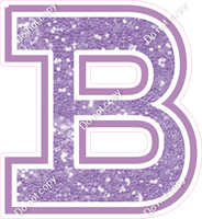18" Greek Individual Lavender Sparkle - Alphabet Pieces Beta