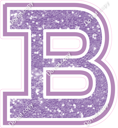 18" Greek Individual Lavender Sparkle - Alphabet Pieces Beta