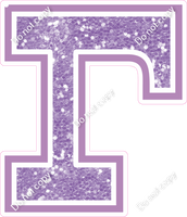 18" Greek Individual Lavender Sparkle - Alphabet Pieces Gamma