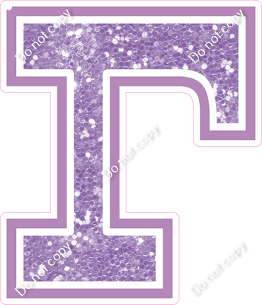 18" Greek Individual Lavender Sparkle - Alphabet Pieces Gamma