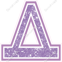 18" Greek Individual Lavender Sparkle - Alphabet Pieces Delta