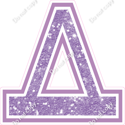 18" Greek Individual Lavender Sparkle - Alphabet Pieces Delta