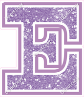 18" Greek Individual Lavender Sparkle - Alphabet Pieces Epsilon