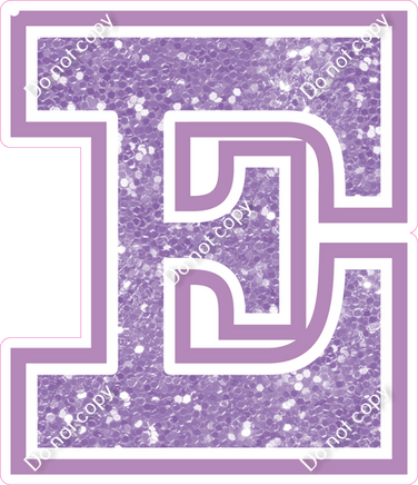 18" Greek Individual Lavender Sparkle - Alphabet Pieces Epsilon