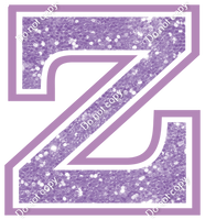 18" Greek Individual Lavender Sparkle - Alphabet Pieces Zeta