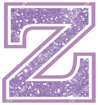 18" Greek Individual Lavender Sparkle - Alphabet Pieces Zeta
