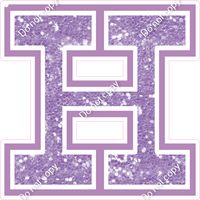 18" Greek Individual Lavender Sparkle - Alphabet Pieces Eta