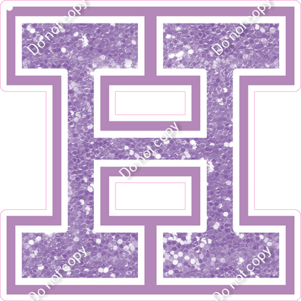 18" Greek Individual Lavender Sparkle - Alphabet Pieces Eta