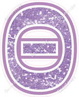 18" Greek Individual Lavender Sparkle - Alphabet Pieces Theta