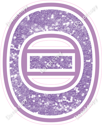 18" Greek Individual Lavender Sparkle - Alphabet Pieces Theta