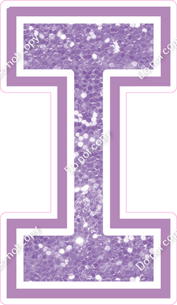 18" Greek Individual Lavender Sparkle - Alphabet Pieces Lota