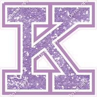 18" Greek Individual Lavender Sparkle - Alphabet Pieces Kappa