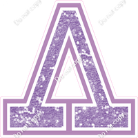 18" Greek Individual Lavender Sparkle - Alphabet Pieces Lambda