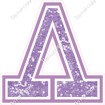 18" Greek Individual Lavender Sparkle - Alphabet Pieces Lambda