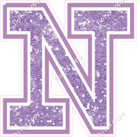 18" Greek Individual Lavender Sparkle - Alphabet Pieces Nu