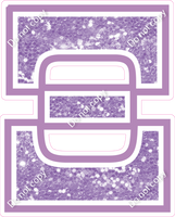 18" Greek Individual Lavender Sparkle - Alphabet Pieces Xi