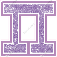 18" Greek Individual Lavender Sparkle - Alphabet Pieces Pi