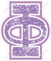 18" Greek Individual Lavender Sparkle - Alphabet Pieces Phi