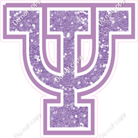 18" Greek Individual Lavender Sparkle - Alphabet Pieces Psi