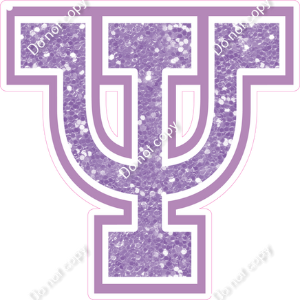 18" Greek Individual Lavender Sparkle - Alphabet Pieces Psi