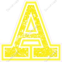 18" Greek Individual Lemon Sparkle - Alphabet Pieces Alpha