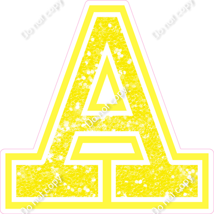 18" Greek Individual Lemon Sparkle - Alphabet Pieces Alpha