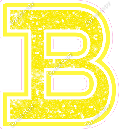 18" Greek Individual Lemon Sparkle - Alphabet Pieces Beta