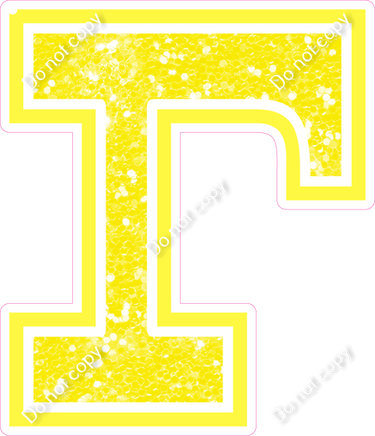18" Greek Individual Lemon Sparkle - Alphabet Pieces Gamma