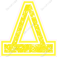 18" Greek Individual Lemon Sparkle - Alphabet Pieces Delta
