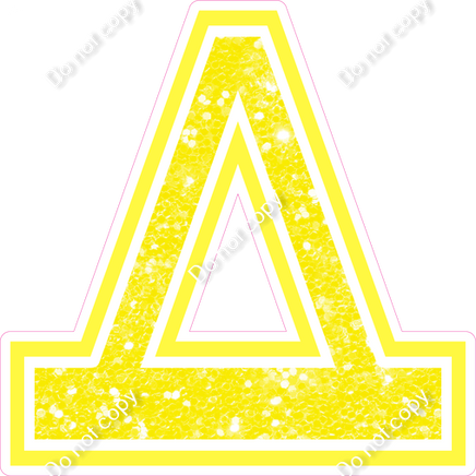 18" Greek Individual Lemon Sparkle - Alphabet Pieces Delta