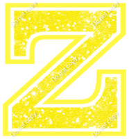 18" Greek Individual Lemon Sparkle - Alphabet Pieces Zeta