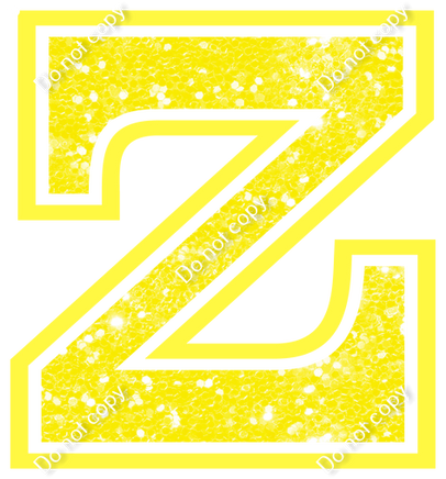18" Greek Individual Lemon Sparkle - Alphabet Pieces Zeta